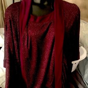 This is Mother of the Bride Pant suit in Plum .